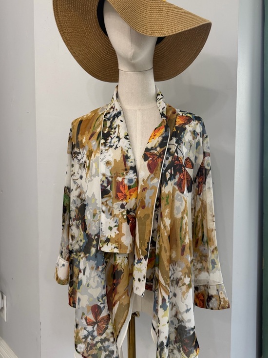 Peck & Peck Other - Peck & Peck Women’s Large Butterfly Sheer Open Front Kimono Coverup Cardigan